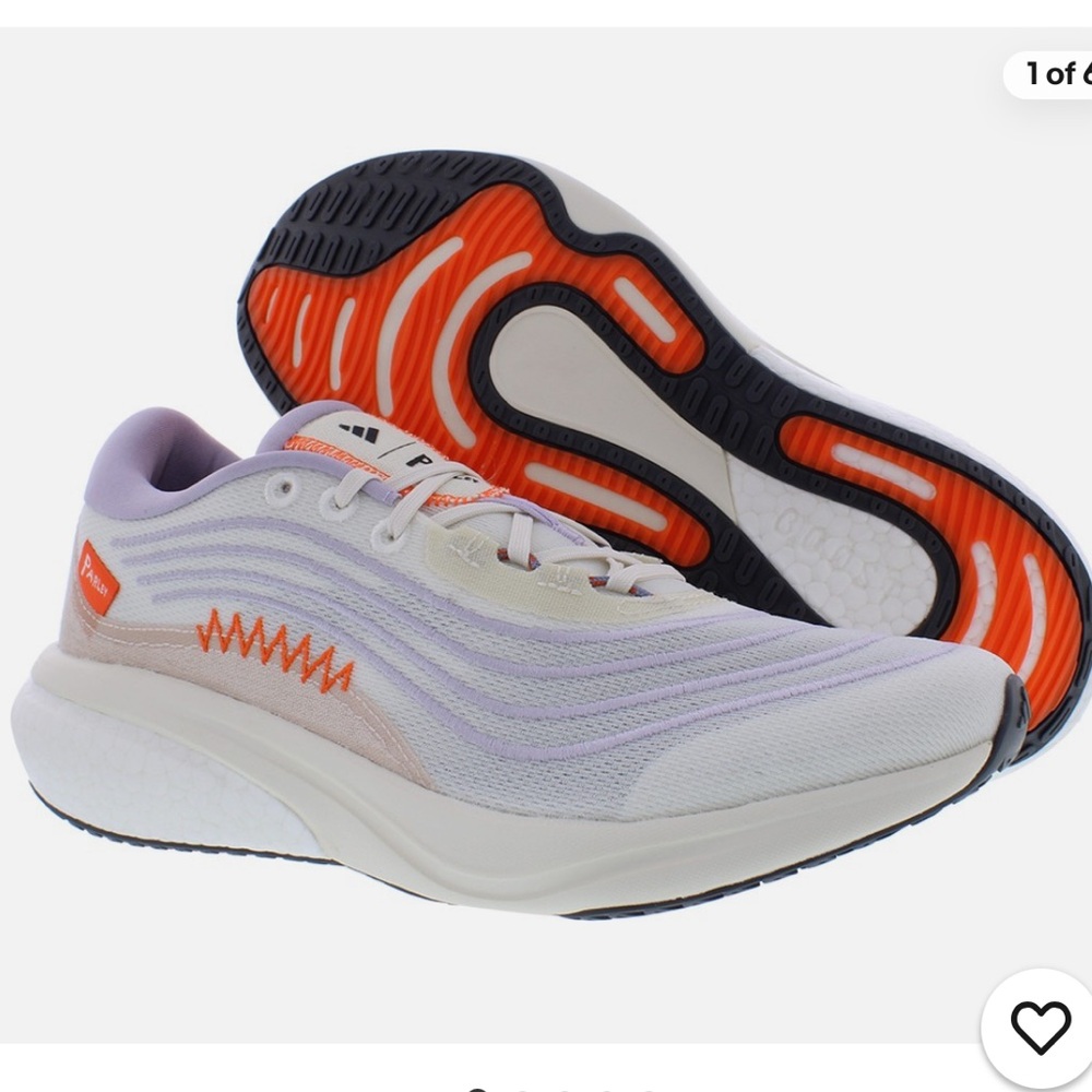 New! Adidas Performance Supernova 2X Parley for the ocean white lilac sneakers